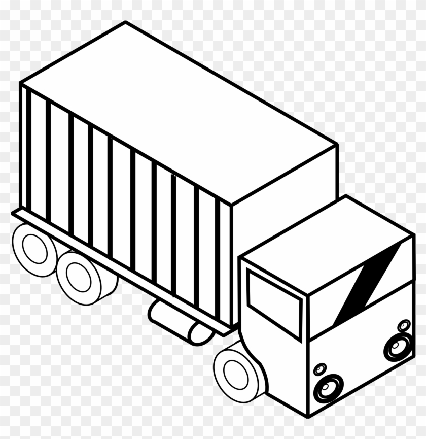 Monster Inc Clipart Black And White - Truck Black And White #825824