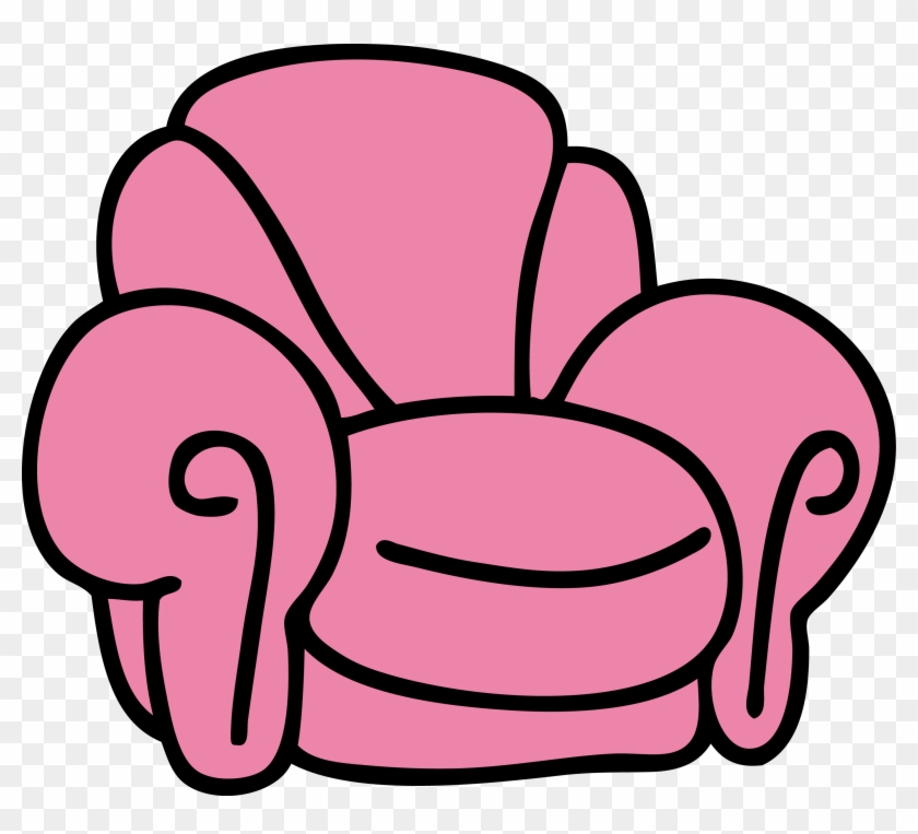 Solo De Dibujos Animados Vector De La Rosa Sofá - Sofa Pink Cartoon #825857