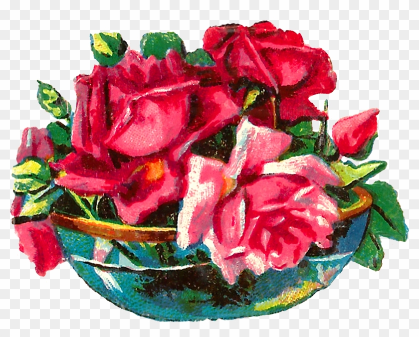 Pink Roses Are The Best Flower Images For Shabby Chic - Clip Art #825970