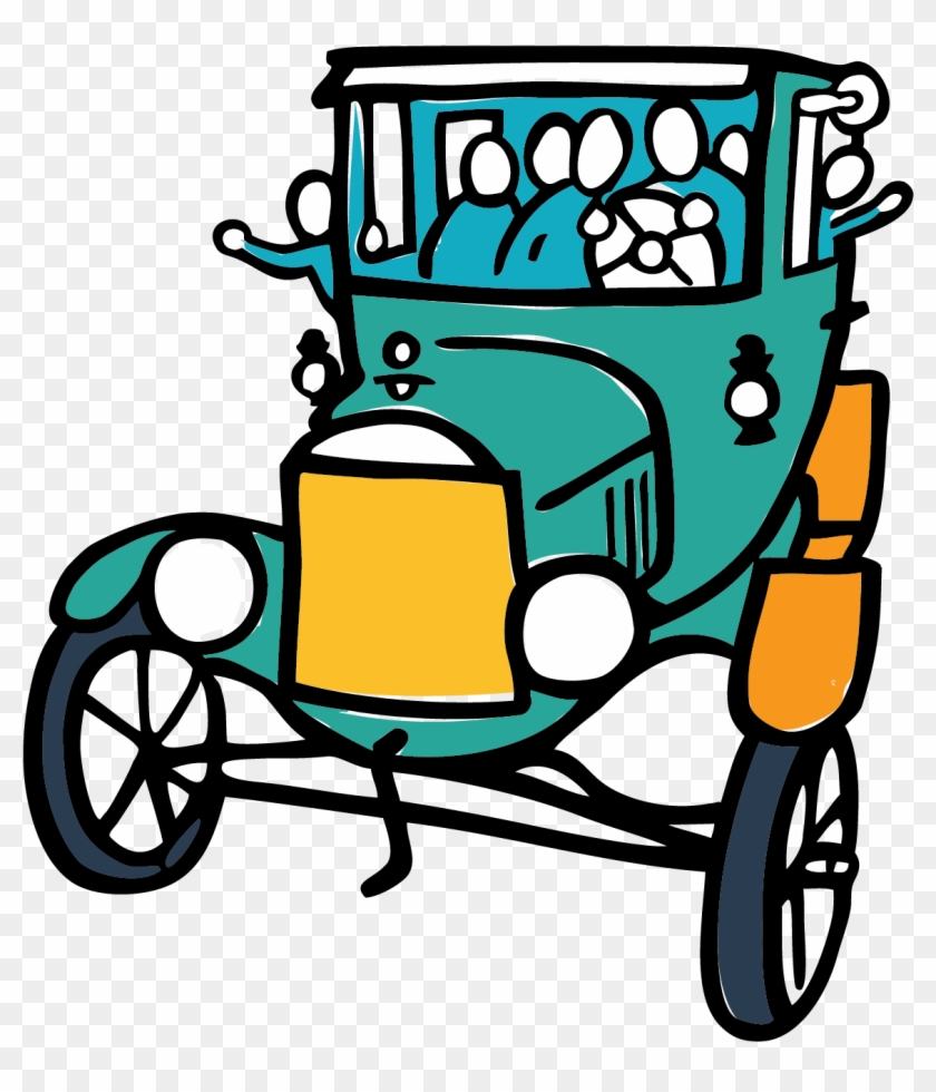 Model T Filled Happy People - Cartoon #826028