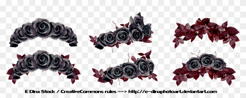 Png Stock Floralwreath Dark Roses By E Dinaphotoart - Dead Flower Crown Png #826034