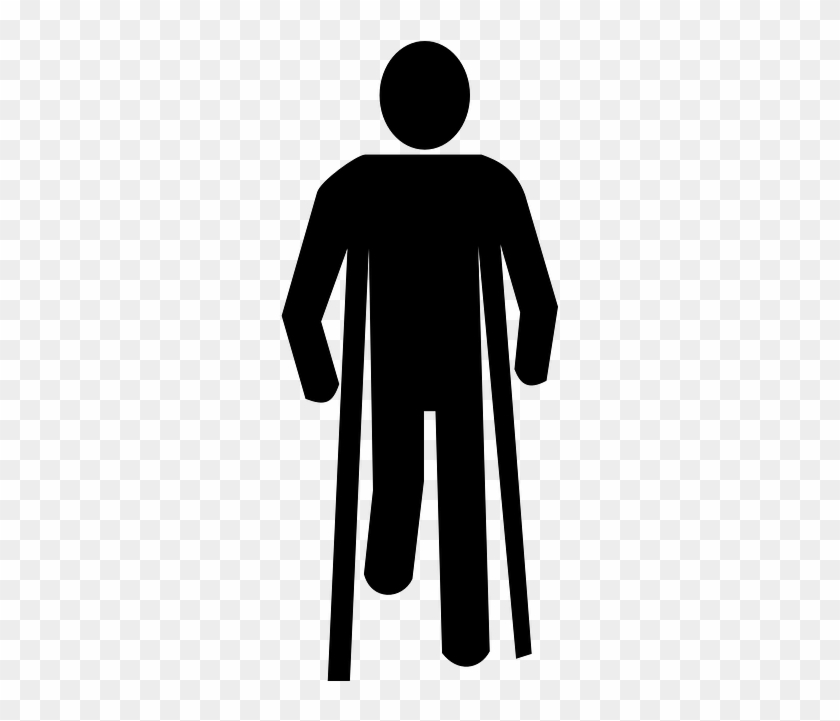 Rose Emoji Background - Stick Figure On Crutches #826038