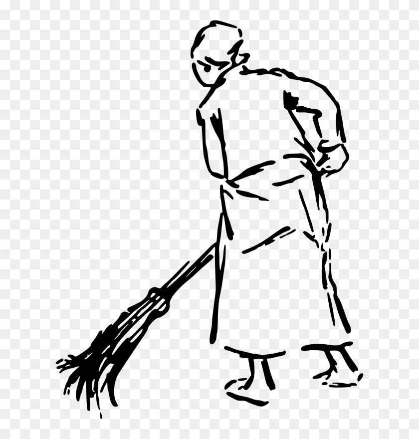 Medium Image - Woman Sweeping Clipart #826156
