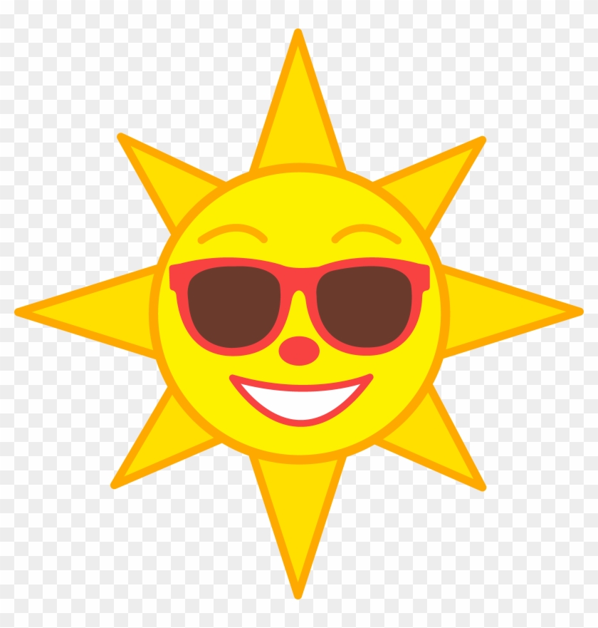 Sun With Sunglasses Clip Art Clipart Free Download - Happy Clip Art Sun #826289