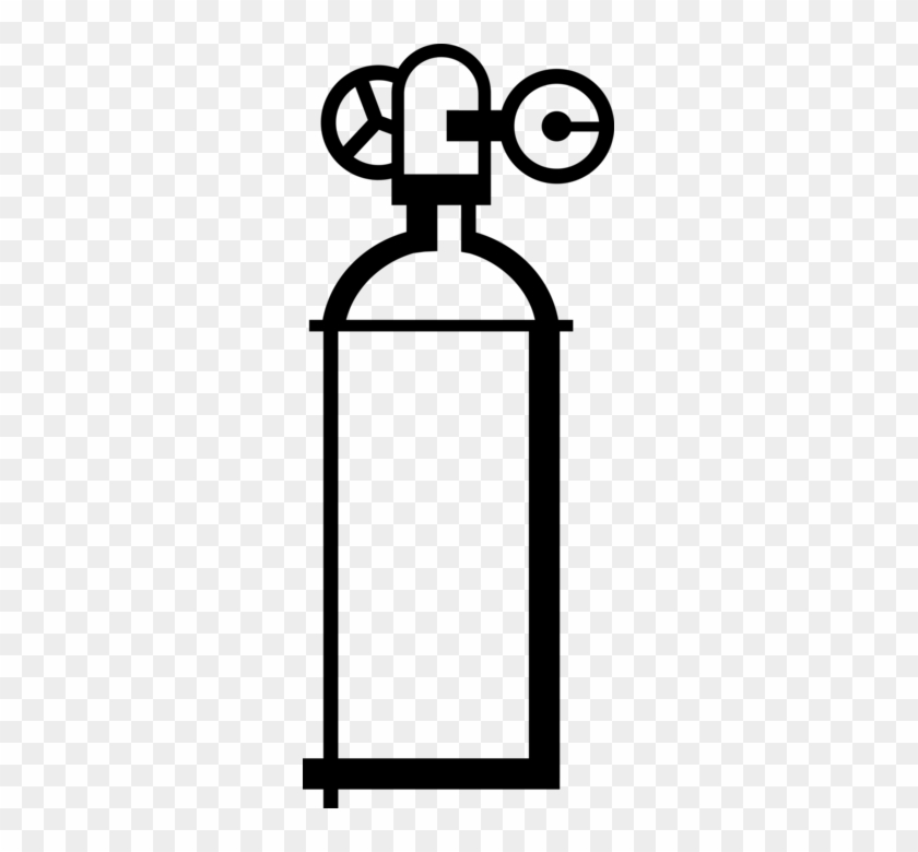 Vector Illustration Of Medical Oxygen Air Tank - Oxygen Tank Clip Art #826313