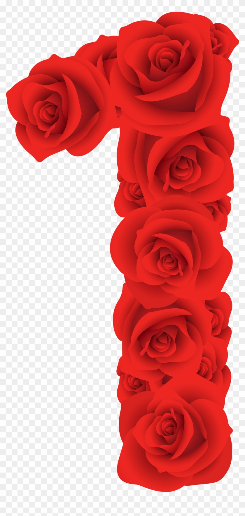 Red Rose Clipart One - Numbers In Red Png #826387