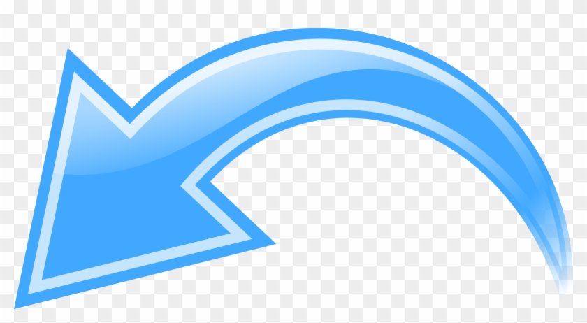Curved Arrow Blue - Curved Arrow Left Png #826468