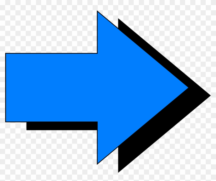 Free Arrow Image - Blue Arrow Right Png #826481