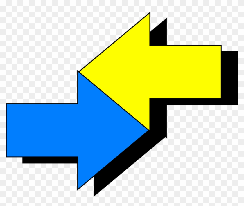 Yellow Arrow Clip Art - Yellow And Blue Arrow #826487