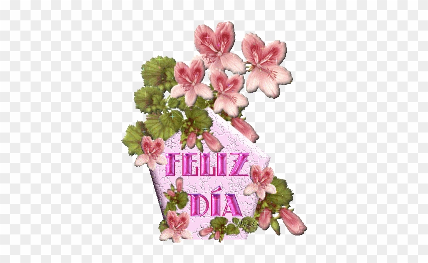 Gracias Por Compartir Con Flores - Feliz Dia Gifs Animados #826537