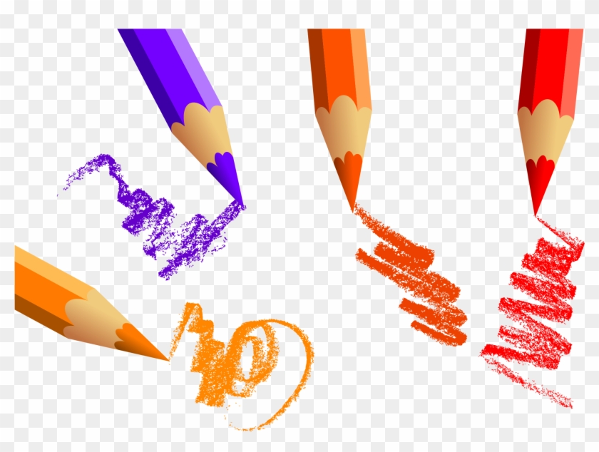 Colored Pencil Drawing - Color Pencil Sketch Png #826548