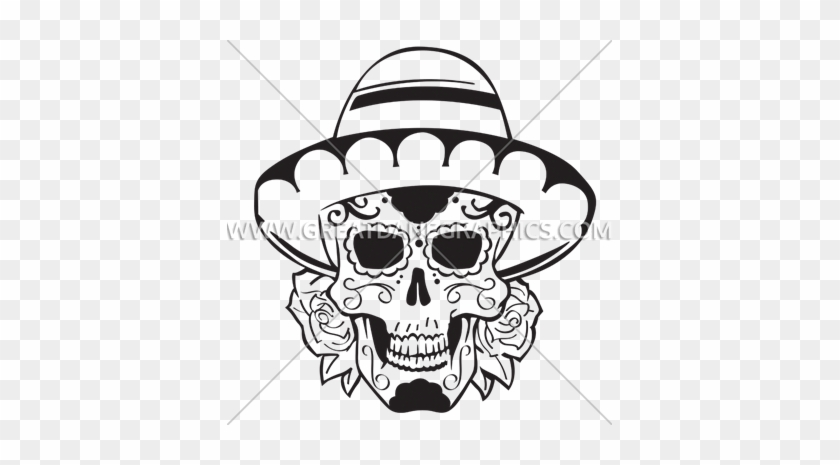 Sugar Skull Sombrero - Illustration #826547