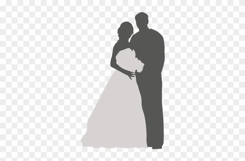 Bride Groom Romancing Silhouette - Png Bride And Groom #826578