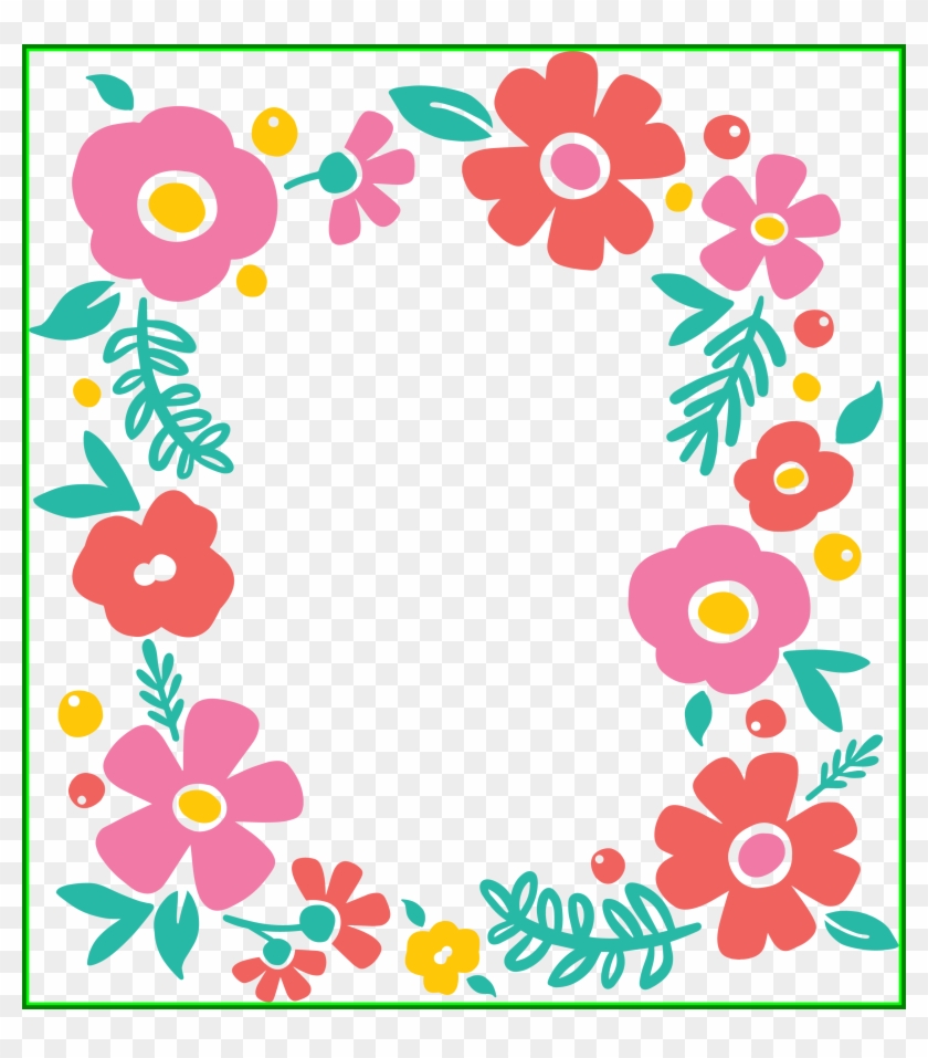 Simple Flower Border SVG