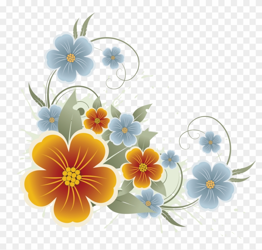 Картинка В Png - Floral Leaves Vector Png #826607