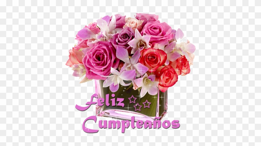 Gifs Animados Con Movimiento De Flores Feliz Cumpleaños - Pink Roses #826608