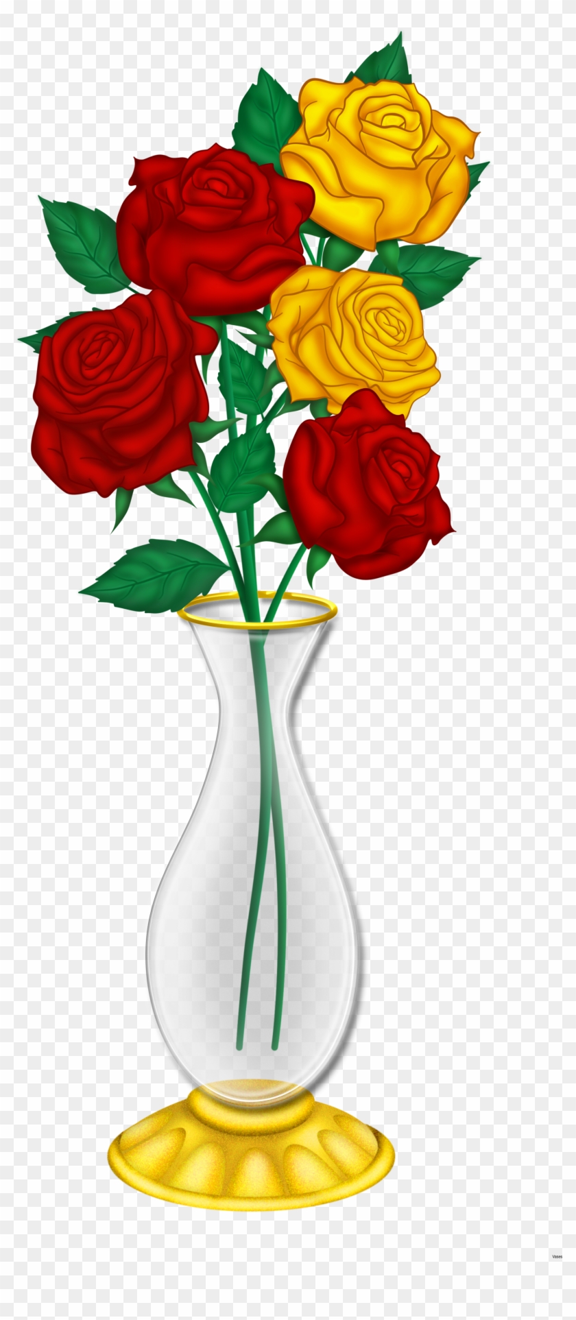 Ruin Clipart Vase - Roses In A Vase Clipart #826653