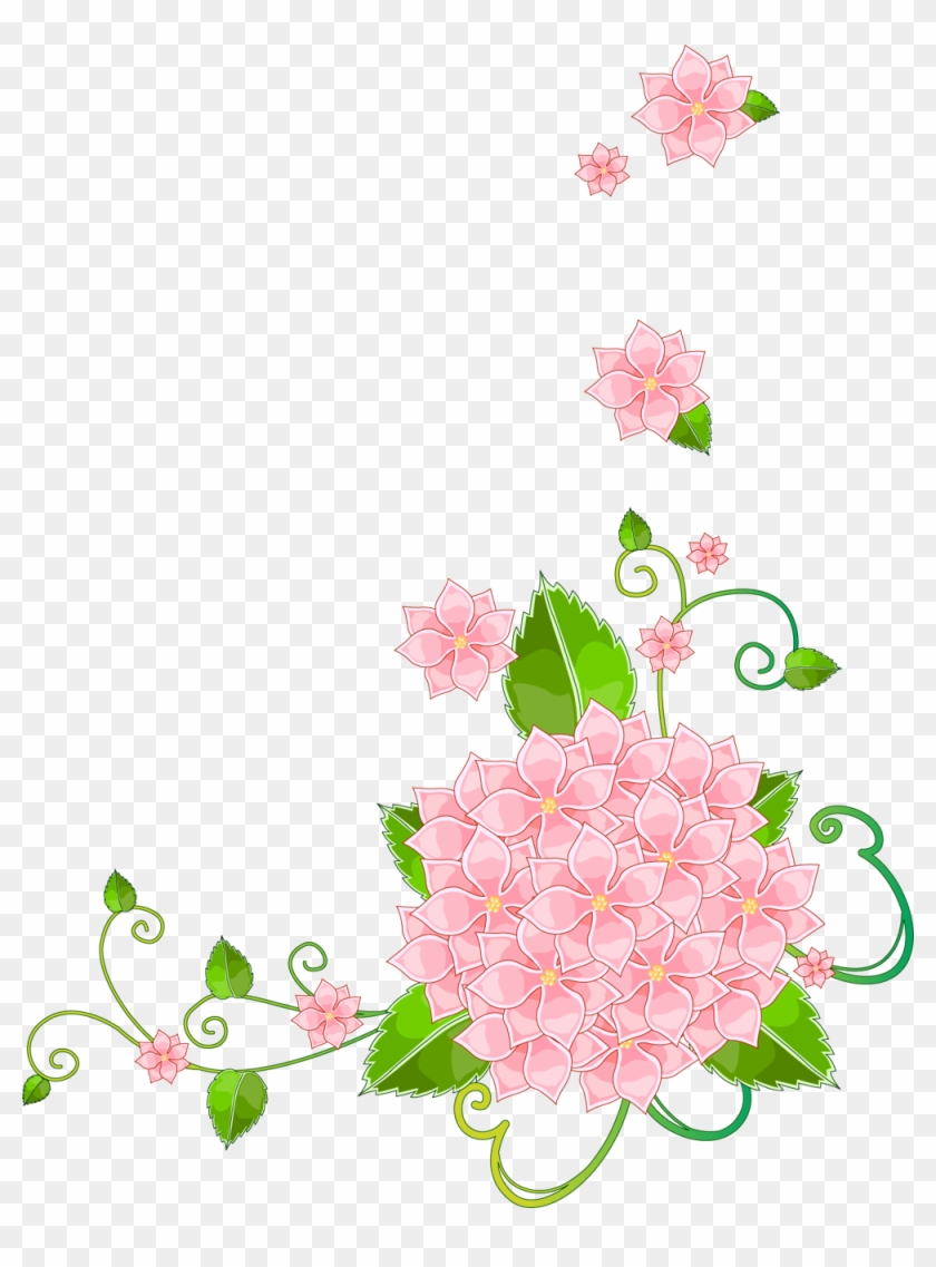 Розовые Цветы - Flower Wall Mural - Butterfly #826663
