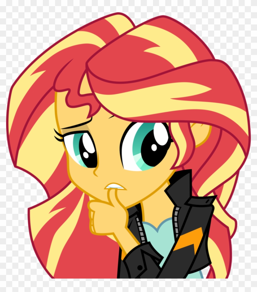 Nervous Sunset Shimmer By Cloudyglow - Sunset Shimmer #826678