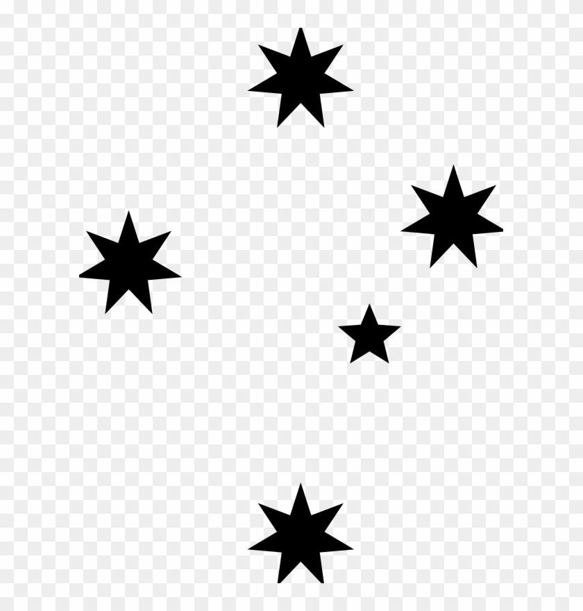 Image Of Black Star Clipart - Southen Cross #826883