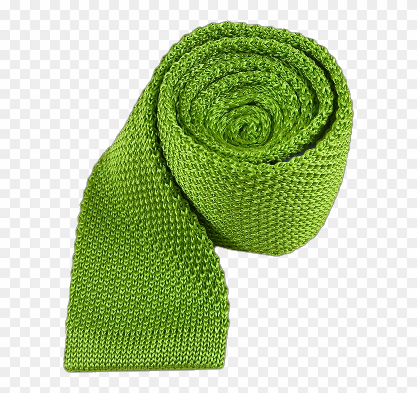 Apple Green Knitted Tie - Scarf #827006