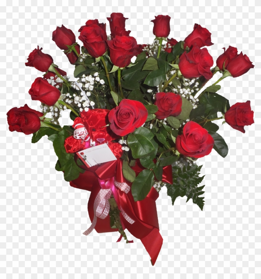 2 Dozen Red Roses In A Vase - Beautiful Red Rose Flower #827086