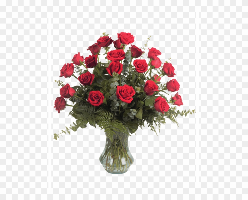 Two Dozen Rose Arrangement, Premium - Dozen Red Roses #827087
