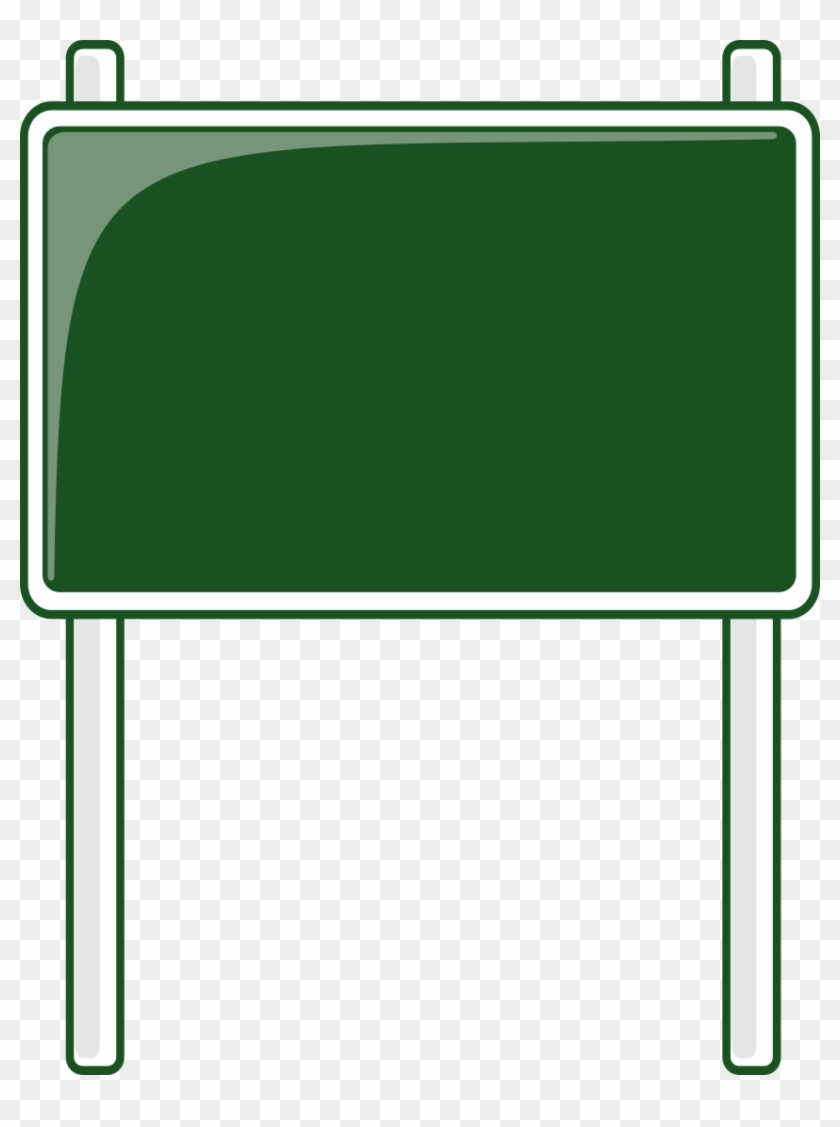 Road Sign Green Blanks Road Signs Highway Signs Road - Blank Road Sign Clipart #827094