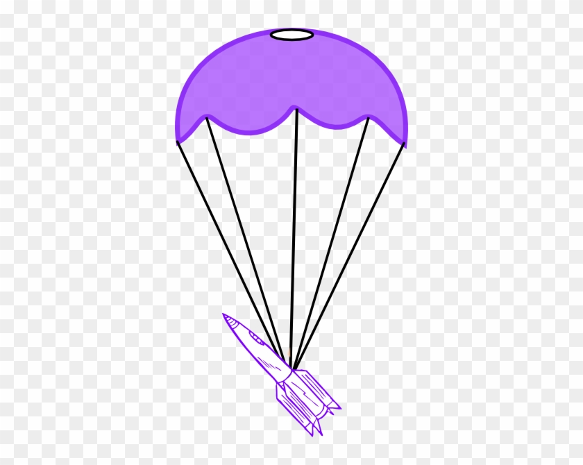 Parachute With Rocket Clip Art At Clker Com Vector - Parachute On A Rocket #827148