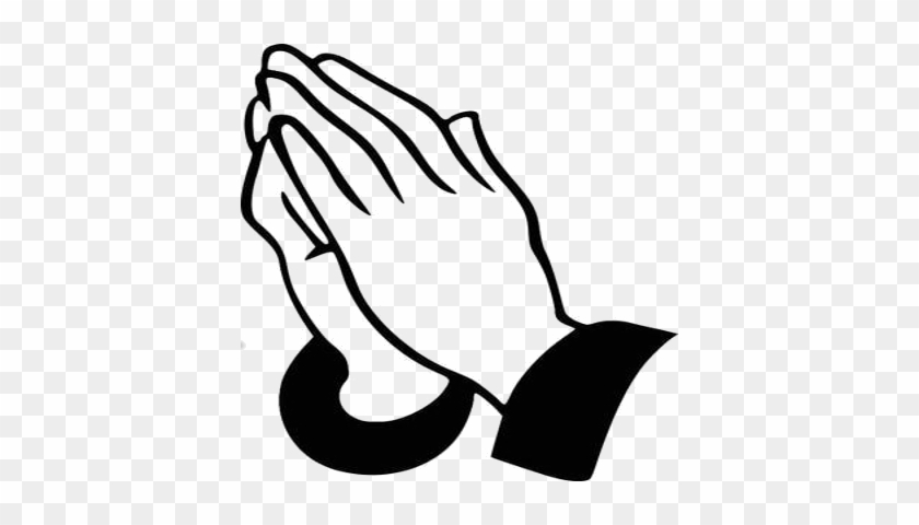 Praying Hands Clip Art Transparent - Praying Hands Black And White Clipart #827155