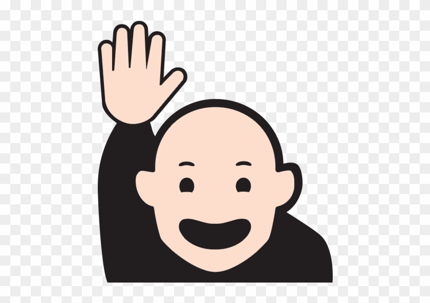 Happy Person Raising One Hand Emoji For Facebook - Raising Hand Emoji #827157