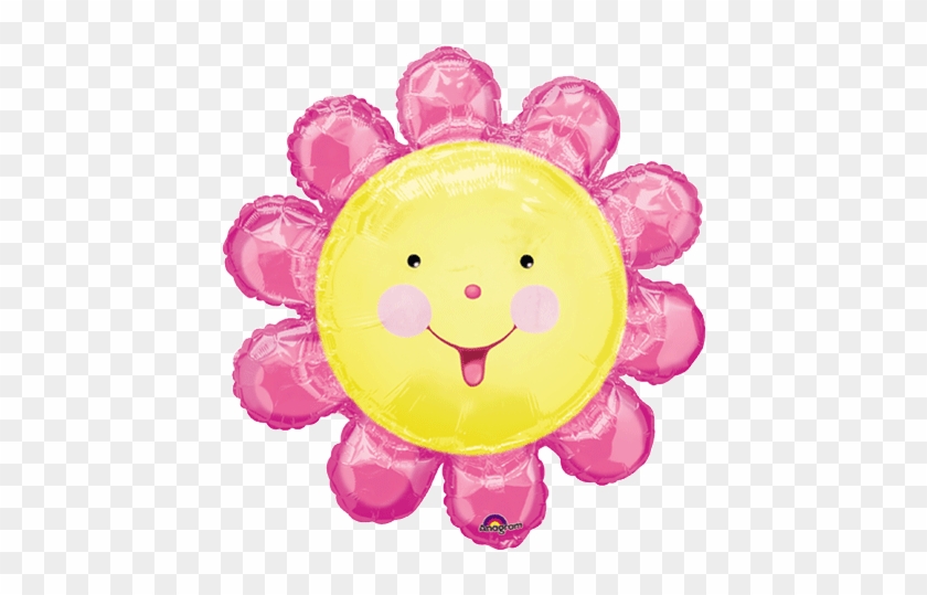 Clip Art Info - 29" Supershape Chatterbox Pink Flower Balloon - Mylar #827181