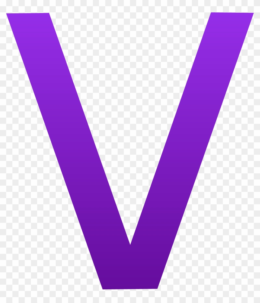 The Letter V - Purple Letter V #827200