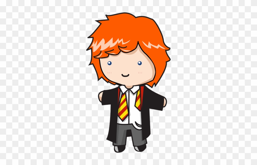 Ron Weasley Chibi By Paoweee - Harry Potter Clipart Ron - Free Transparent  PNG Clipart Images Download