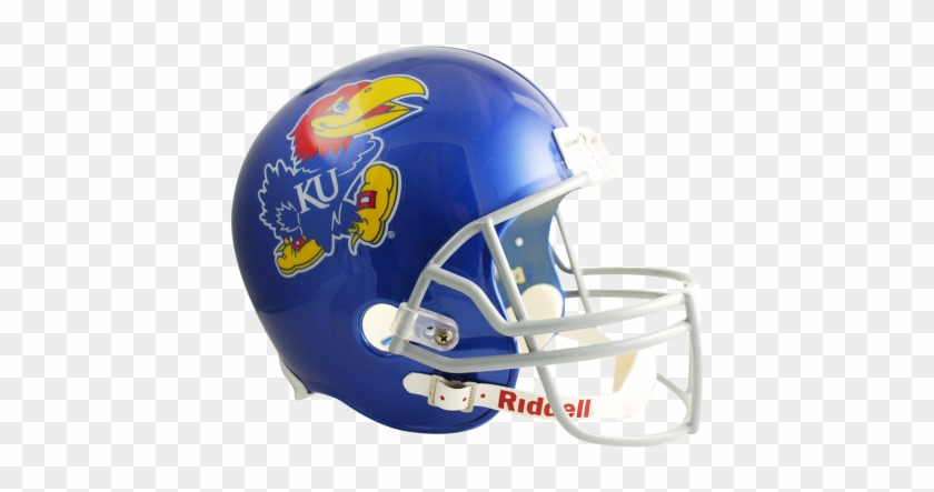 Kansas Jayhawks Ncaa Replica Full Size Helmet - Kansas Jayhawks Riddell Full Size Deluxe Replica Football #827348