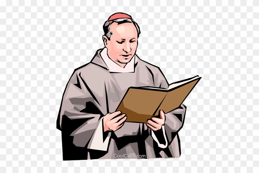 Priest Royalty Free Vector Clip Art Illustration - Animated Picture Of Priest #827386