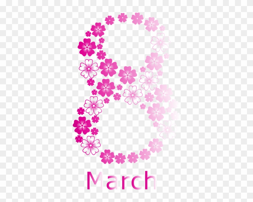 Pink 8 March Womens Day Png Clipart Image - 8 March Women's Day Png #827422