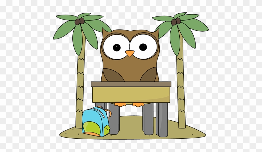 Free Cute Owl School Clipart - Owl On Vacation Clipart #827437