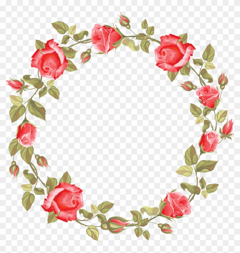 Rose Circular Frame - Background Wreath #827625