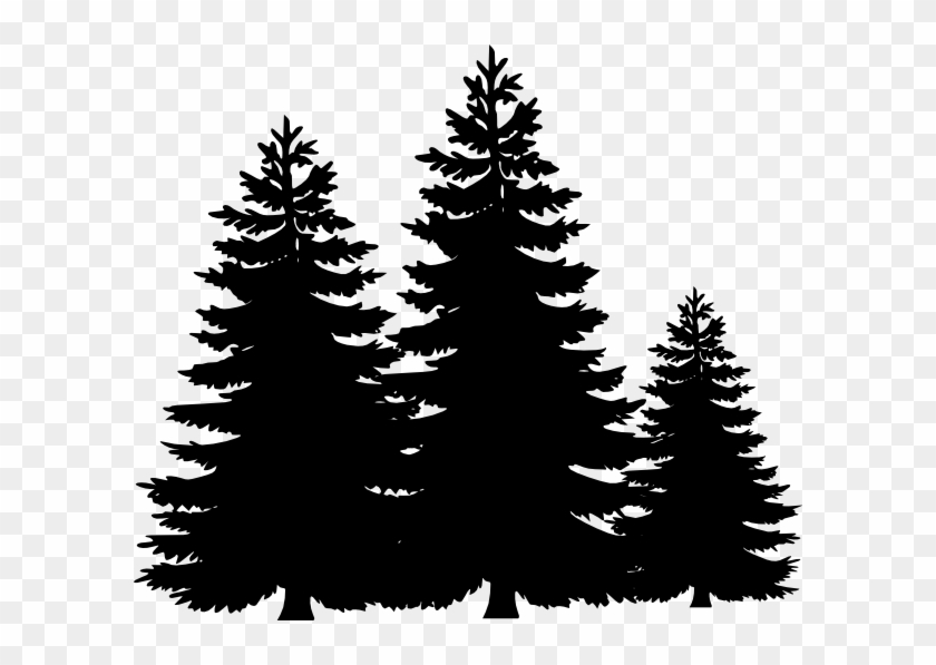 Evergreen Tree Clipart - Pine Tree Clipart Black And White #827651