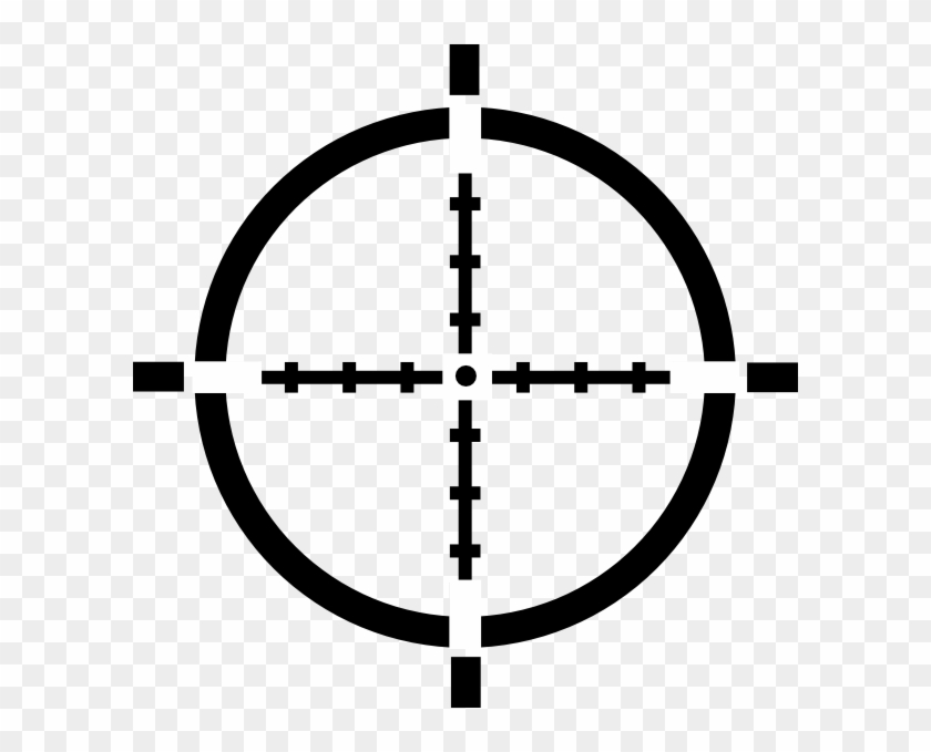 Reticle Computer Icons Telescopic Sight Clip Art - Crosshair Clipart #827834