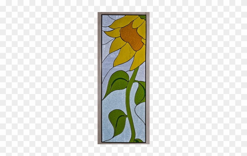 Sunflower Stained Glass Window Insert - Stained Glass #827880