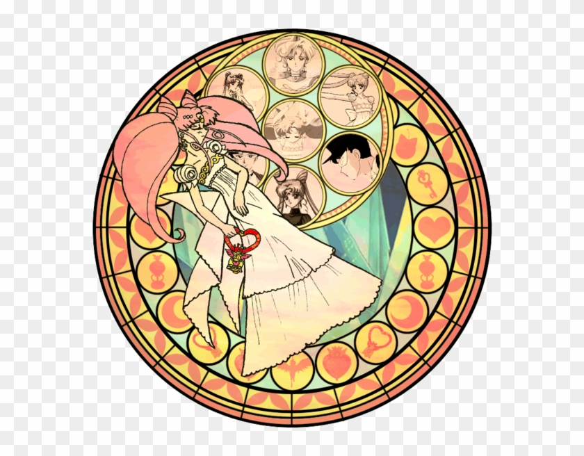 Kh Stained Glass Chibiusa By Cl Pinkskull - Stained Glass Kingdom Hearts #827922