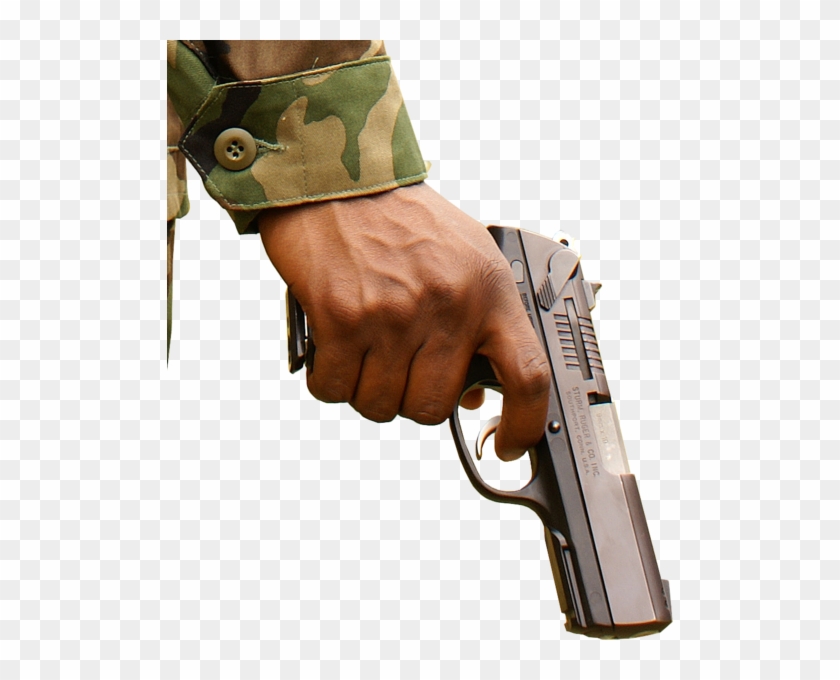 Soldiers Gun - Gun In Hand Png #827958.
