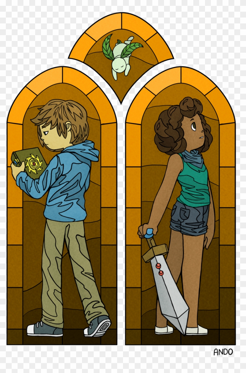Mona, And Nilo Stained Glass Window By Draw Out Loud - Cartoon #827962