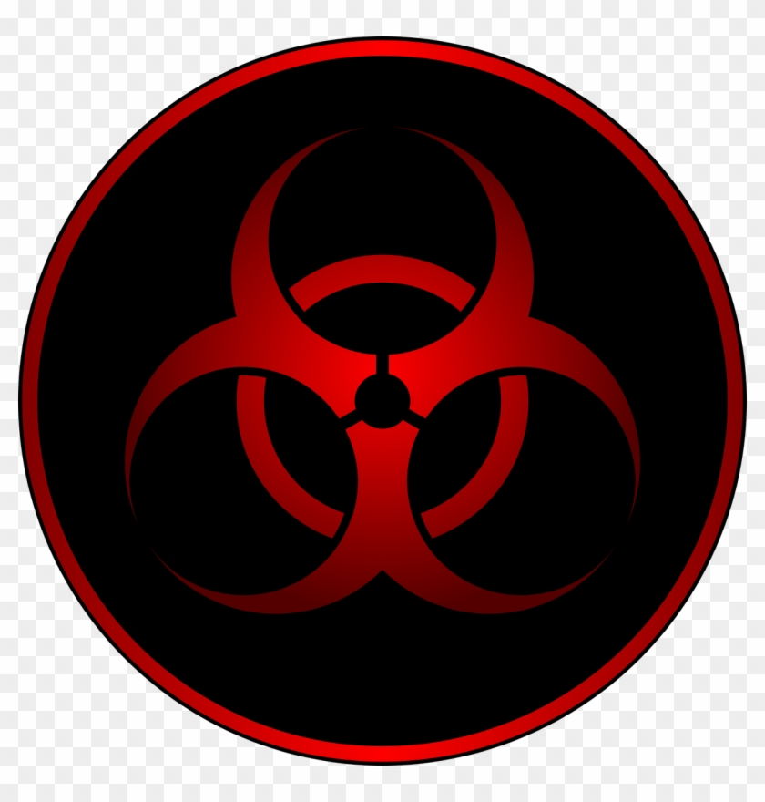 Biohazard Symbol Clipart Red - Biohazard Symbol #828039