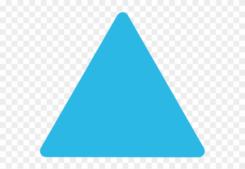 Blue Triangle Rounded Corners Clip Art At Clkercom - Blue Triangle #828408