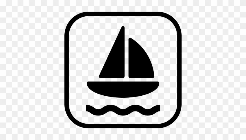 Sailing Boat Sign Vector - Boat Sign #828537