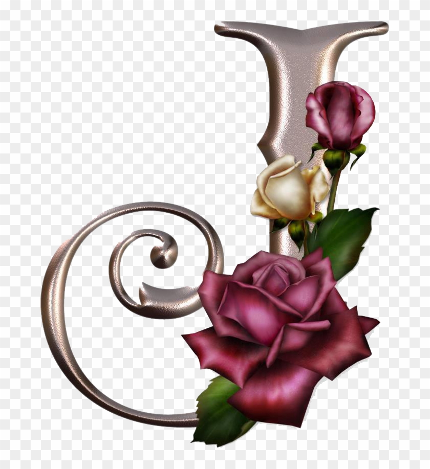 Alfabeto Con Rosas - Letter J With Rose #828577