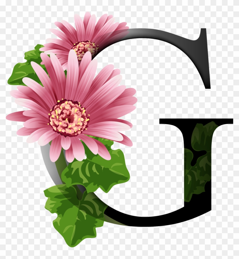 Alfabeto Decorativo Flores Png - Flower Images G - Free Transparent PNG  Clipart Images Download